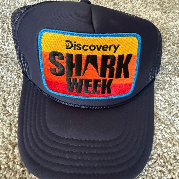Discovery Shark Week Navy Trucker Hat - Picture 1 of 1